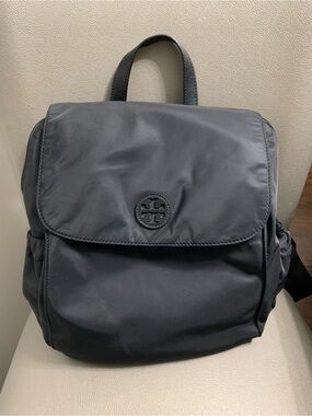 Tory Burch Black Nylon Diaper Backpack